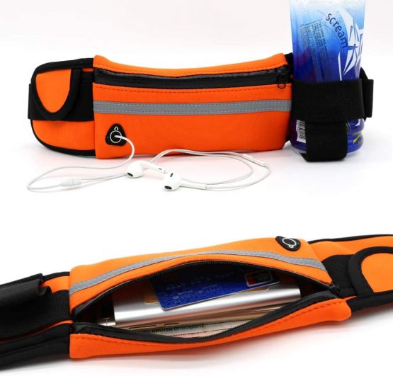 Fortitude Sports Running Belt With Phone Holder | Running Waist Pack for Phones, Headphones and Water Bottle | Waterproof Running Belt For Women and Men - Image 2