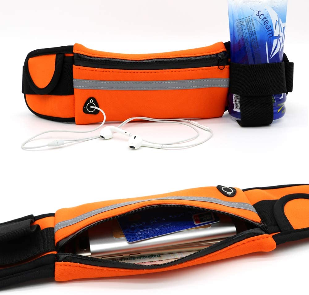 Running Belt with Phone Holder, Orange, One Size Fits All - Image 2