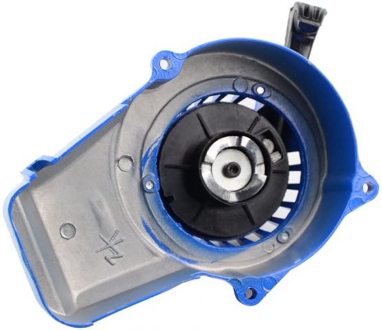GOOFIT Motorcycle Alloy Pull Start Recoil Starter Replacement For 2 Stroke 43cc 47cc 49cc ATV Mini Dirt Bike Scooter Brush Cutter Water pump Blue - Image 2