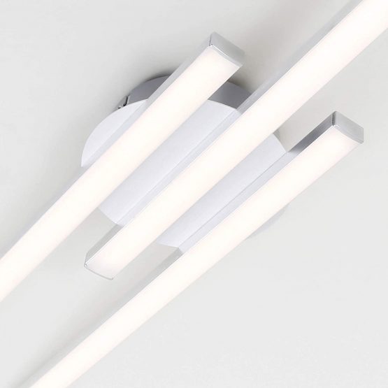 Briloner Leuchten 3187-039 - LED Ceiling Light, 3-Bulb Ceiling Lamp, 6 Watt, 480 Lumen, 3000 Kelvin, Aluminium Colour, 565x120x43mm (Lxwxh) - Image 4