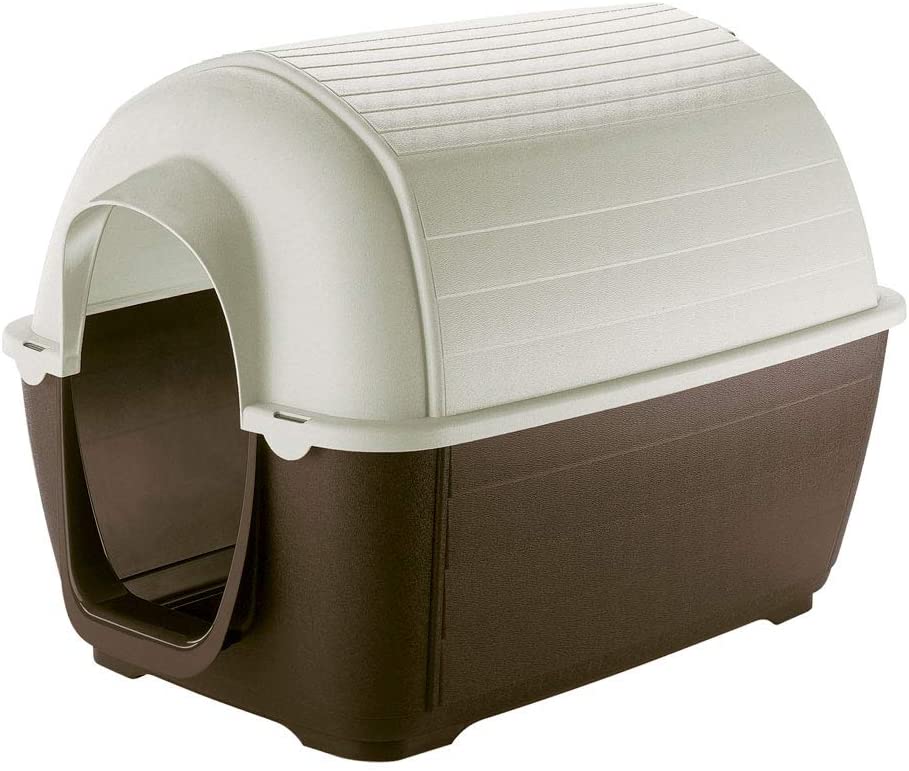Ferplast Outdoor Dog Kennel Kenny 05 Dog House Made of Impact and UV-Resistant thermoplastic Resin, Liquid Drain System