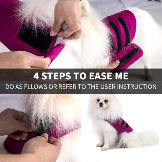 Dog Anxiety Relief Coat,Lightweight Wrap Anxiety Jacket Shirt for Anxious Pets Keep Calming Comfort (Rose red, M) - Image 3