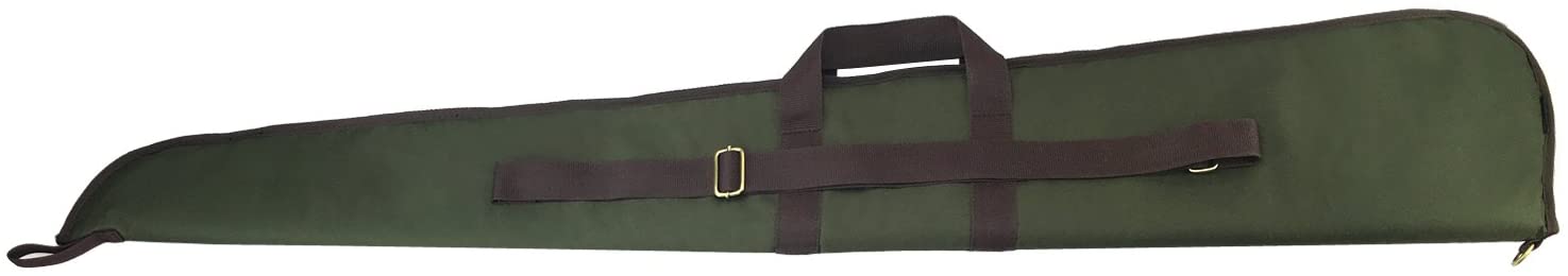 TOURBON Hunting Shotgun Rifle Gun Case Storage Bag With Adjustable Shoulder Strap - Green with Brown Trim (Shotgun) - Image 2