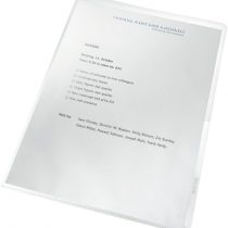 Leitz A4 File Folders, Pack of 25, Non Toxic Plastic, Embossed Mat Surface, 140 Micron Thick, 100 Percent recyclable, Carbon Neutral, Eco Friendly, Recycle Range, 40013003, Clear