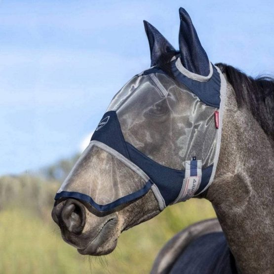 LeMieux Unisex's Armour Shield Pro Fly Mask Full, Navy, L - Image 2