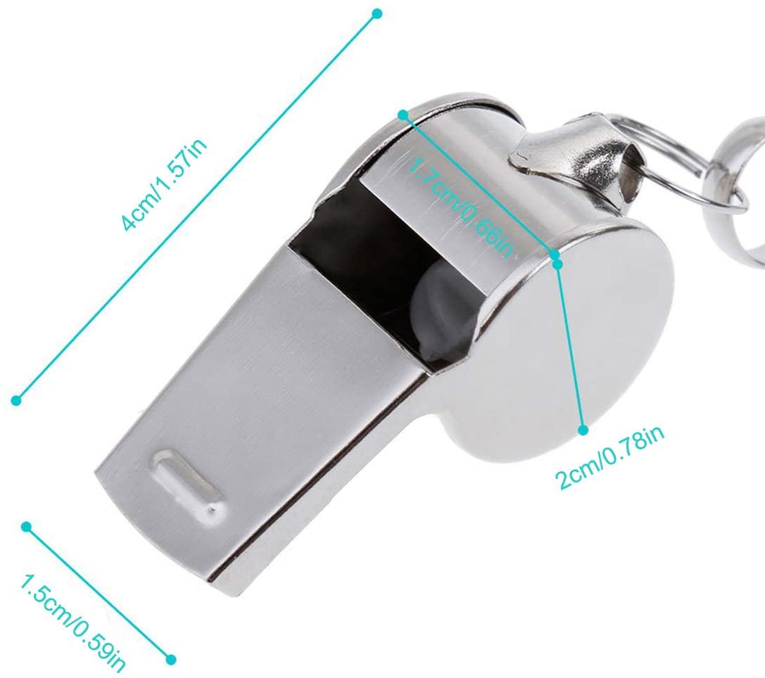 Netspower 3 Packs Stainless Steel Sports Whistle Metal Referee Coach