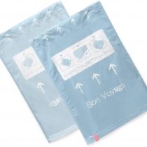Compactor Set of 2 Manual Roll Travel Vacuum Storage Bags, Manual Roll for Travel, Size S, Extra-flat, 35 x 50 cm, Transparent, RAN4291