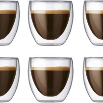 Bodum PAVINA Double Walled Thermo Glasses 0.08 L, 2.5 oz, Pack of 6