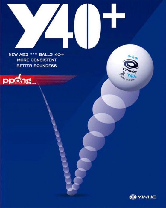YINHE Table Tennis Balls Y40+ 3 Star ABS Professional - Pack of 6 - White - ITTF Approved Competition approved Ping Pong Balls - Image 4