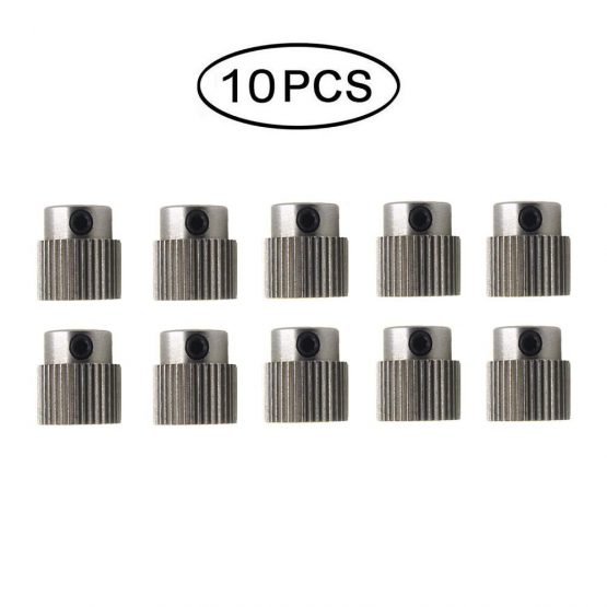 3Dman Extruder Pulley 36 Teeth Bore 5mm Stainless Steel Drive Gear for 1.75mm & 3mm 3D Printer Filament (Pack of 10pcs)