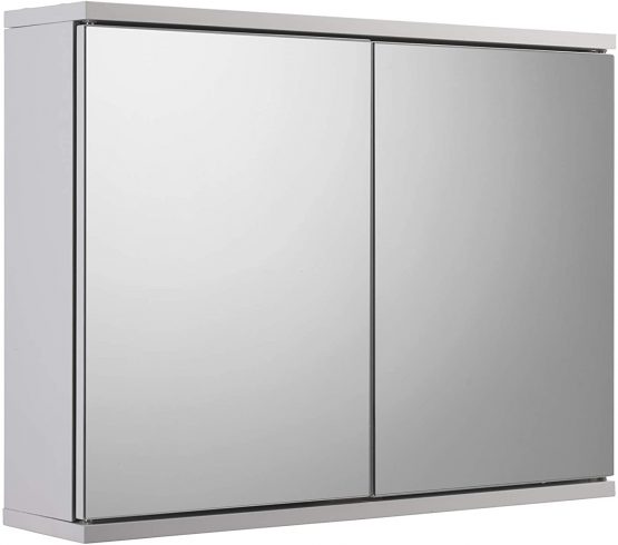 Croydex Simplicity Self-Assembly 2 Door Mirror Cabinet (FSC MDF), White - Image 3