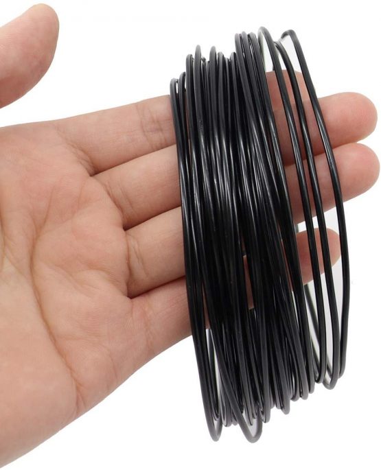 Aluminium Wire Rolls 10m Bendy Craft Silver Wire for Jewelry Making,DIY Sculpture,Modelling Making and Crafts(Black,Diameter-2.0mm) - Image 4