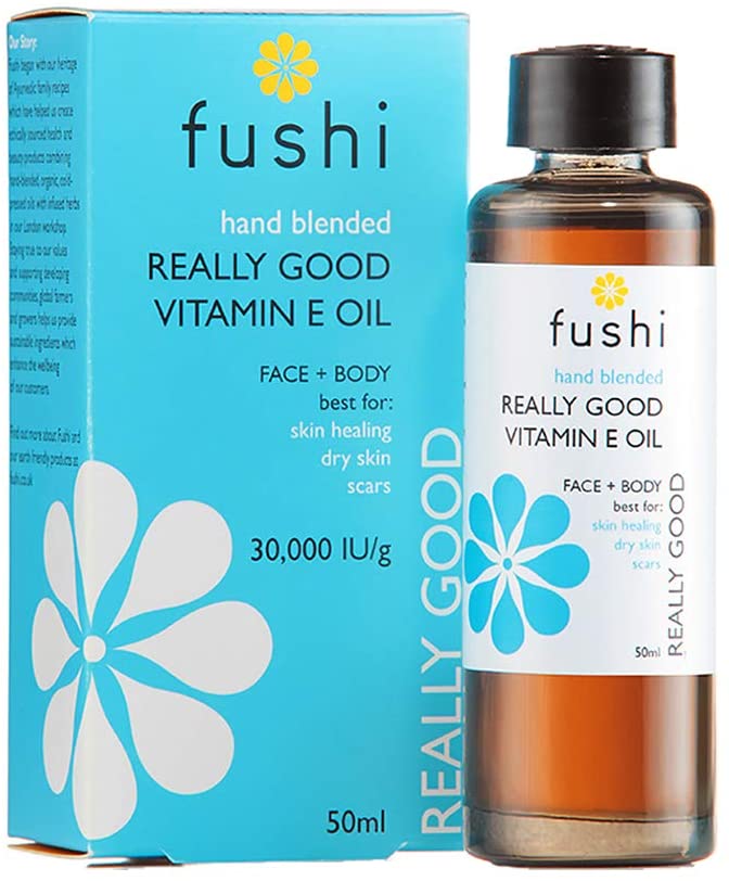 Fushi Really Good Organic Vitamin E Skin Oil 50ml, 30000IU/G 100% Natural Vitamin E Best for Skin soothing Dry Skin, Wrinkles