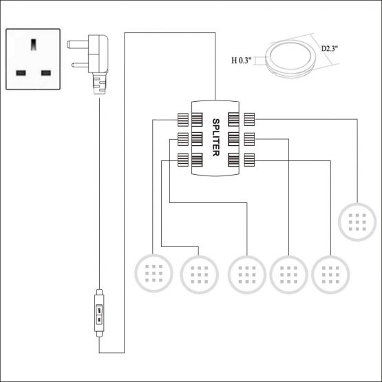 Vlio Under Cabinet Light Kit, Set of 6, LED Puck Lights, 15W, 1500LM, Warm White, Display Cabinet Lighting, Disc Light for Kitchen, Closet, Counter, Cupboard, Shelf, Wardrobe and More - Image 4