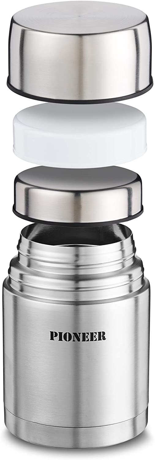 Pioneer Vacuum Insulated Leakproof Soup/Food Flask, 8 Hours Hot 24 Hours Cold, Stainless Steel, 1000 ml - Image 4