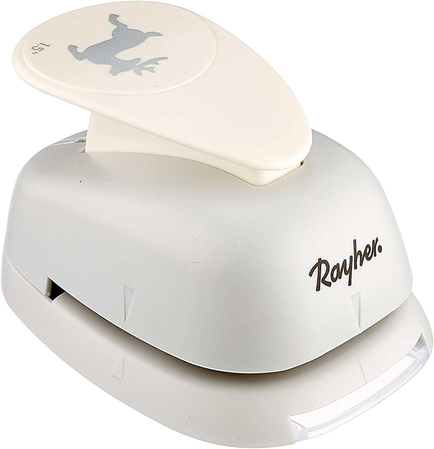 Rayher Paper Craft Punch with Reindeer Design, Lever Punch for Card Making Scrapbooking and Paper Crafts, 3.81cm, 1.5", 89765000
