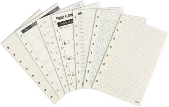 Eagle Discbound Planner Refill Paper, 8-Hole Punched, 60 Sheets, Both Side Printed, 8.5 x 5.5-Inch,(Ruled Pages) - Image 4