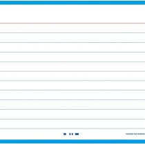 Flash Cards by Oxford, Ruled with blue frame, double-sided, A6, Pack of 80 cards