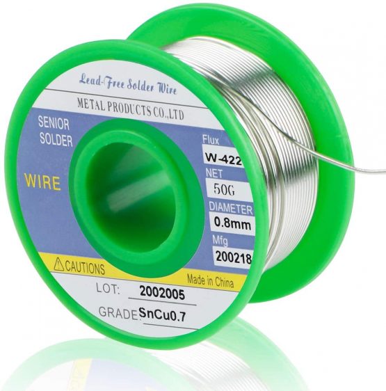 Solder Wire 0.8mm Lead Free - Cored Soldering Tin Rosin Low Melt Core Solder Wire Leaded Sn99.3 Cu0.7 50g