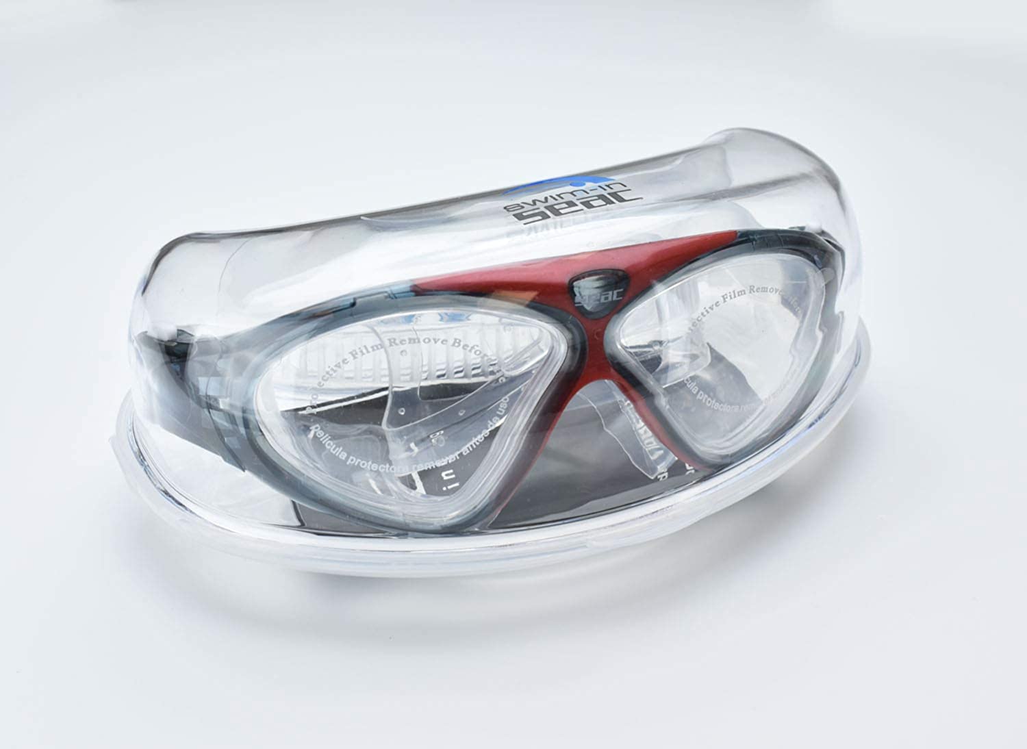 SEAC Vision HD, Unisex swimming goggles for pool and in sea red - Image 4