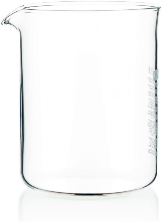 Bodum 1504-10 Coffee Press Beaker, Glass - 4 Cup, Transparent