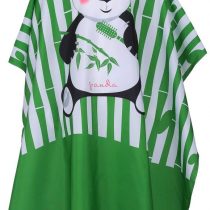 KaHot Haircut Salon Hairdressing Cape Panda Pattern for Kids Child Styling Polyester Smock Cover Waterproof Shampoo & Cutting Household Capes with Snap Closure,37"×51"
