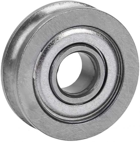 Hazmemejor Sealed Deep Groove Bearing- 10pcs U604ZZ 13 * 4 * 4mm V Groove Sealed Guide Pulley Rail Steel Guide Bearings - Image 2