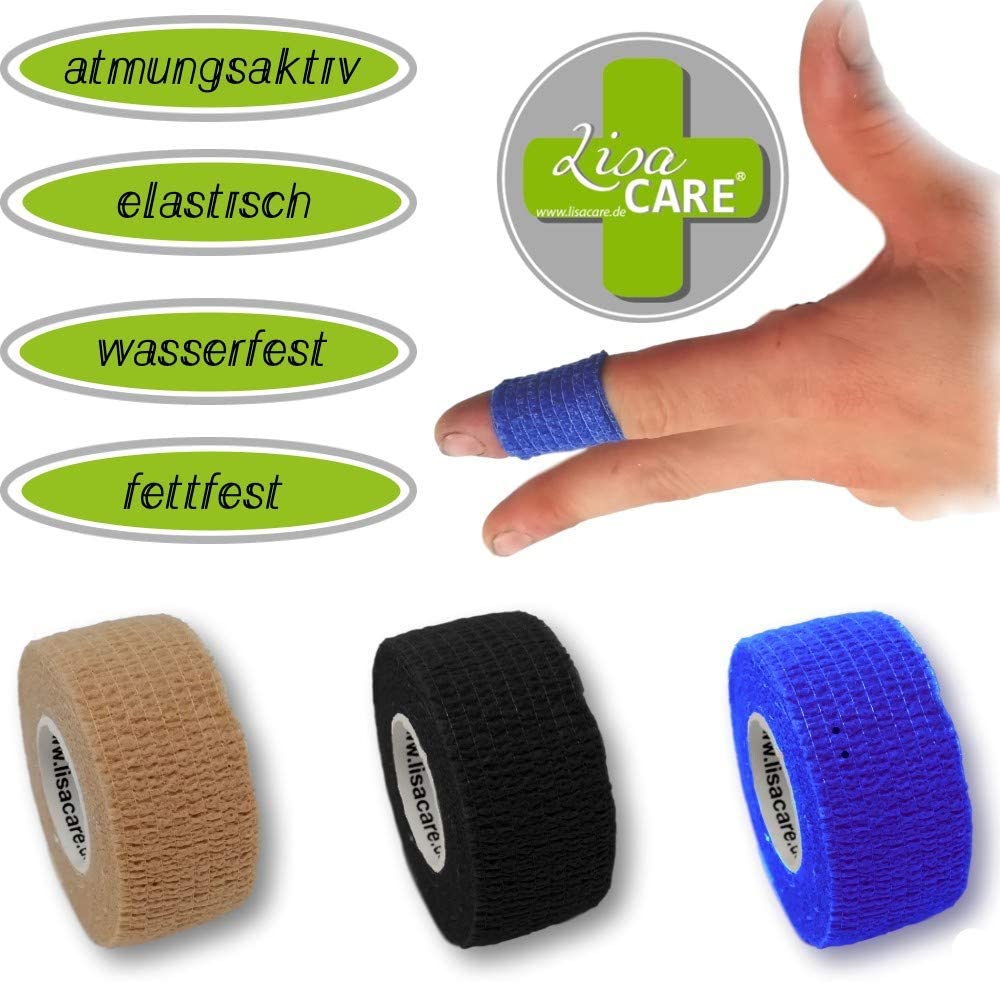 LisaCare® Plaster Bandage, Finger Plaster self-Adhesive - Without Adhesive & Elastic- Wound bandag, Fixation -Set of 6-2,5cm x 4,5m - Image 3