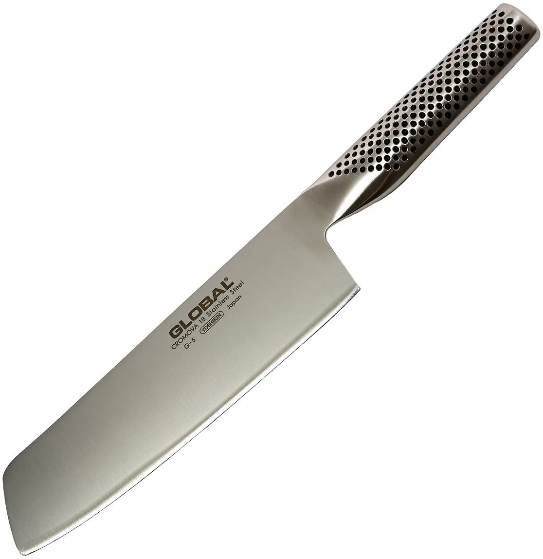 Global G-5 Vegetable Chopping Knife 18cm Blade, Japanese Kitchen Knife for Cutting Slicing, Dicing Vegetables