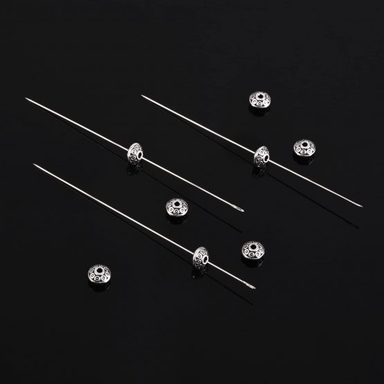 30 Pieces Beading Needles, 0.45 mm Diameter and 80 mm/ 3.15 inches Long with Needle Bottle - Image 4