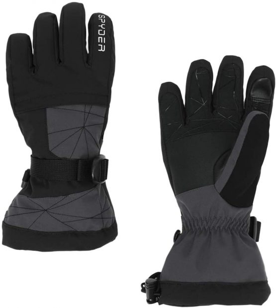 Spyder OVERWEB Winter Boy's Ski Gloves - charcoal - Image 2
