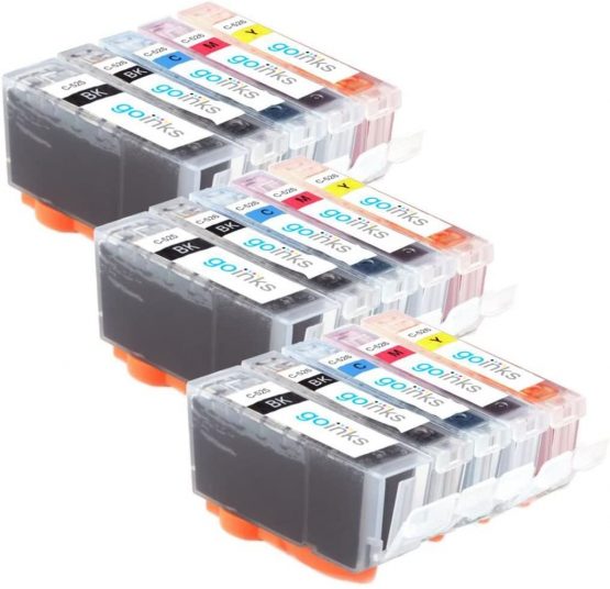 3 Go Inks Set of 5 Ink Cartridges to replace Canon PGI-525 & CLI-526 Compatible / non-OEM for PIXMA Printers (15 Pack)