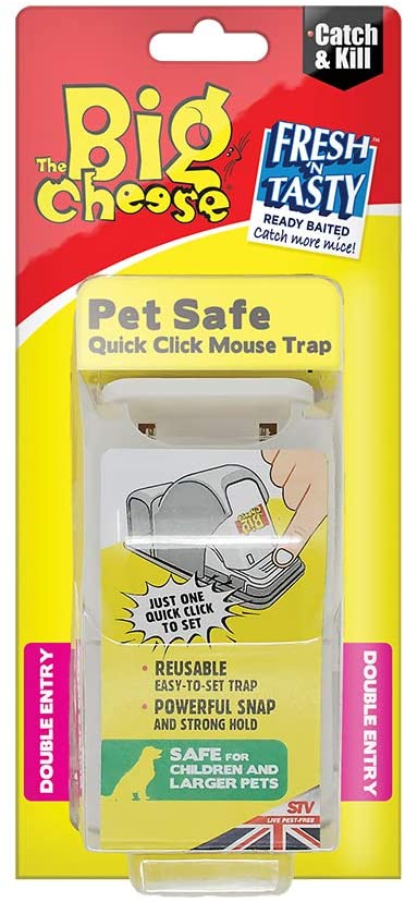 The Big Cheese Pet Safe Quick Click Mouse Trap, Kills Mice, Baited and Ready-To-Use, Easy Clean and Disposal, Plastic - Image 3