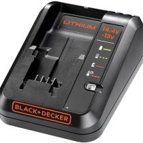 BLACK+DECKER BDC1A-GB Cordless Fast Charger for Power Tools with 2 Years Guarantee, 14.4-18 V, 16.6 x 14 x 9.4 cm, 1-Piece