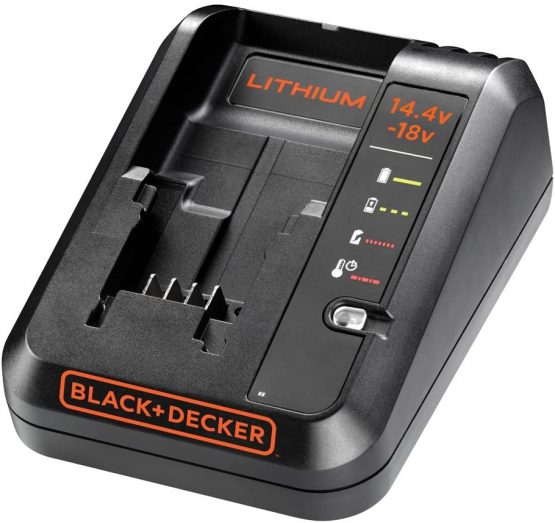 BLACK+DECKER BDC1A-GB Cordless Fast Charger for Power Tools with 2 Years Guarantee, 14.4-18 V, 16.6 x 14 x 9.4 cm, 1-Piece