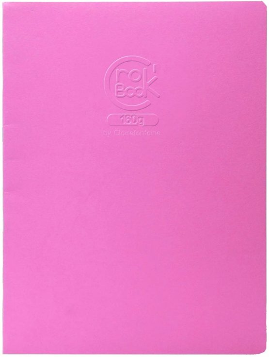 Clairefontaine Crok'Book Portrait Sketchbooks, 17 x 22 cm, 160 g, 20 White Pages - Assorted Colours, Pack of 10 - Image 2