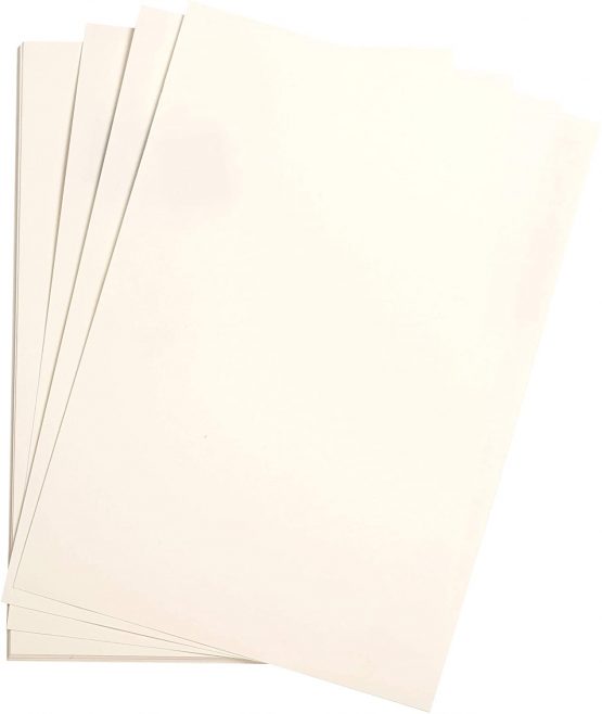 Clairefontaine Etival Coloured Grained Drawing Paper, 160g, A3 - White, Pack of 25 Sheets