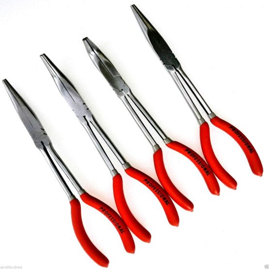 NEILSEN TOOLS 4 Piece Long Reach Pliers 11" Long Handles, CT0962
