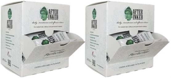 After Inked Tattoo Care - 100 resealable bags of 7 mL for tattoo parlors and clinics (vegan and free of petroleum products)