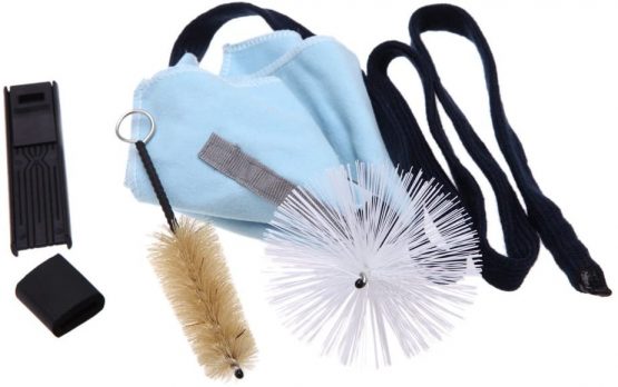 Andoer Saxophone Sax Cleaning Tool Brush Cloth Thumb Rest Cushion Reed Case Cleaning Kit