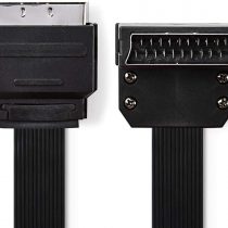 Nedis SCART Flat Cable, SCART Male - SCART Male, Black, 2.0 m