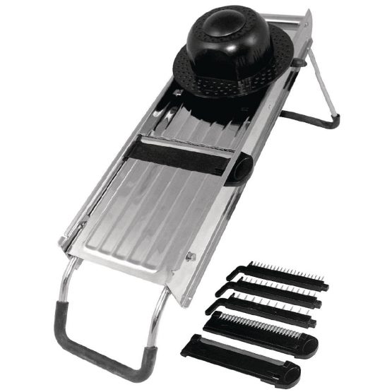 Vogue Mandoline 135X400mm Stainless Steel Slicer Cutter Peeler Chopper Kitchen - Image 2