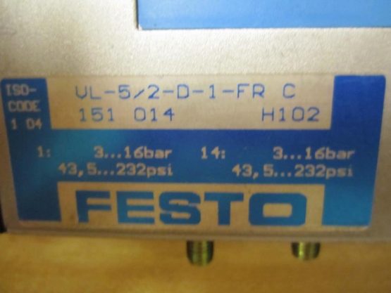 Festo 151014 Model VL-5/2-D-1-FR-C Pneumatic Valve - Image 2