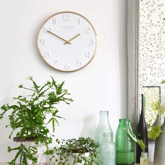 London Clock Elvie White Wall Clock, 30 x 30 x 3cm - Image 3