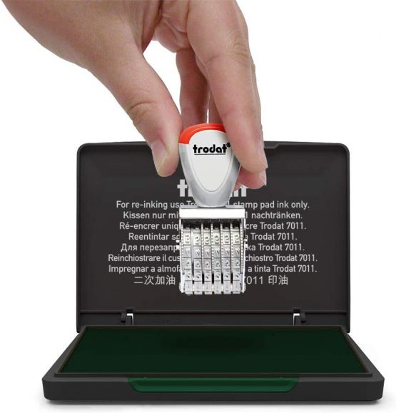 Trodat 9051 Hand Stamp Pad 90 x 50 mm Green - Image 4