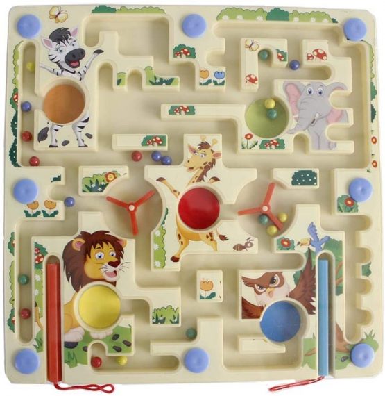 Gobus Beads Maze Double Sided Labyrinth Reverse Flying Chess Maze Puzzle Educational Board Game Interactive Maze Toys for Children (Animals) - Image 2