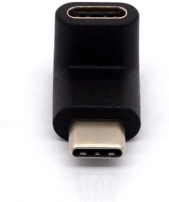 90 Degree Type C Adapter, USB C Male to Female Adapter Upward and Downward Angled USB-C Adaptor USB 3.1 Type-C Connector Converter for Smartphone Tablet (90° Positive Angle) - Image 4