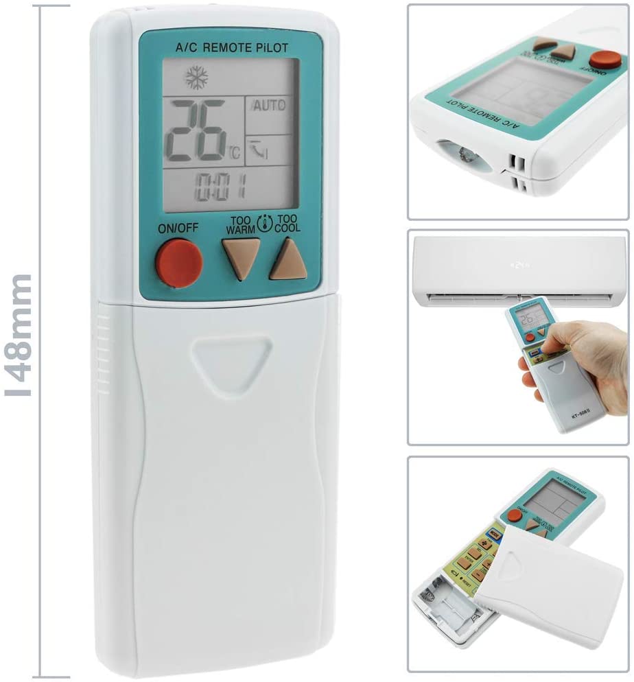 BeMatik - Universal remote control for air conditioning and heating 148x56x14 mm - Image 2