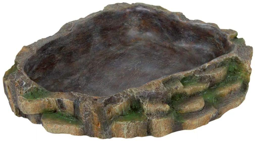 Trixie Reptile Rainforest Decoration Water and Food Bowl, 24 x 5.5 x 20 cm, Beige, 24 x 5.5 x 20 cm (Pack of 1)