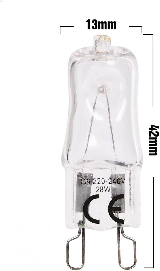 JUNSHI 10 x G9 ECO 28W=40W 240V Dimmable 370 Lumens Safety Fused Halogen Clear Bulbs Lamps Capsules - Image 2